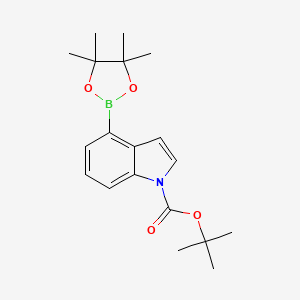 tert-Butyl 4-(4,4,5,5-tetramethyl-1,3,2-dioxaborolan-2-yl)-1H-indole-1-carboxylate - (893441-86-6)
