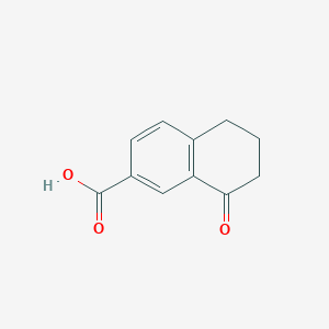 8-Oxo-5,6,7,8-tetrahydronaphthalene-2-carboxylic acid - (89781-52-2)