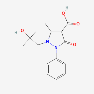 1-(2-HYDROXY-2-METHYLPROPYL)-5-METHYL-3-OXO-2-PHENYL-2,3-DIHYDROPYRAZOLE-4-CARBOXYLIC ACID - (913376-56-4)