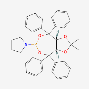 1-[(3aR,8aR)-tetrahydro-2,2-diMethyl-4,4,8,8-tetraphenyl-1,3-dioxolo[4,5-e][1,3,2]dioxaphosphepin-6-yl]-Pyrrolidine - (913706-72-6)