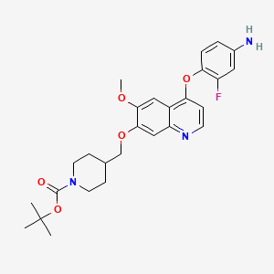 tert-Butyl 4-(((4-(4-amino-2-fluorophenoxy)-6-methoxyquinolin-7-yl)oxy)methyl)piperidine-1-carboxylate - (929252-65-3)