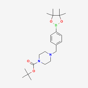 tert-Butyl 4-(4-(4,4,5,5-tetramethyl-1,3,2-dioxaborolan-2-yl)benzyl)piperazine-1-carboxylate - (936694-19-8)