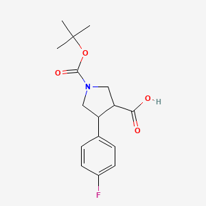 1-Boc-4-(4-fluoro-phenyl)-pyrrolidine-3-carboxylic acid - (939757-95-6)