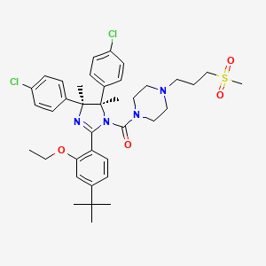 [(4R,5S)-4,5-Bis(4-chlorophenyl)-2-[4-(1,1-dimethylethyl)-2-ethoxyphenyl]-4,5-dihydro-4,5-dimethyl-1H-imidazol-1-yl][4-[3-(methylsulfonyl)propyl]-1-piperazinyl]methanone - (939981-39-2)